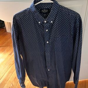 Blue pattered long sleeve button down. Size large